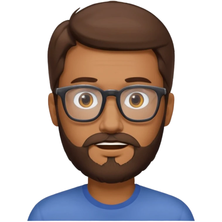 HOMME BRUN BARBE LUNETTE emoji