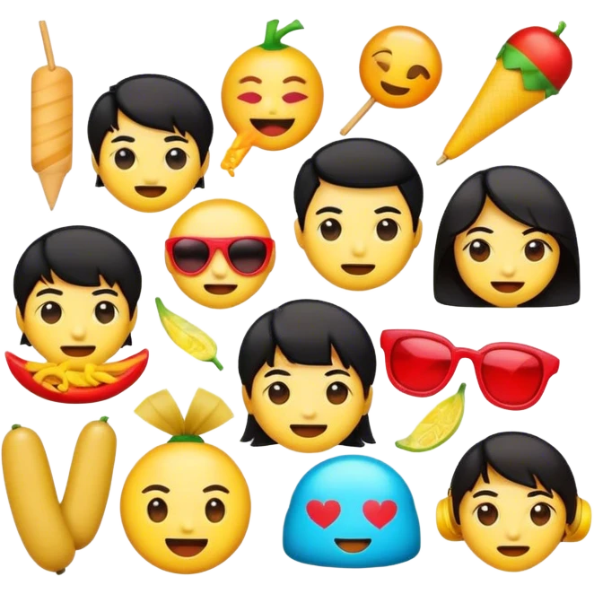 Cinematic Realistic V-pop Music Pop Culture Emoji, showcasing a modern, energetic representation of Vietnamese pop culture rendered with vivid textures and dynamic, colorful lighting. emoji