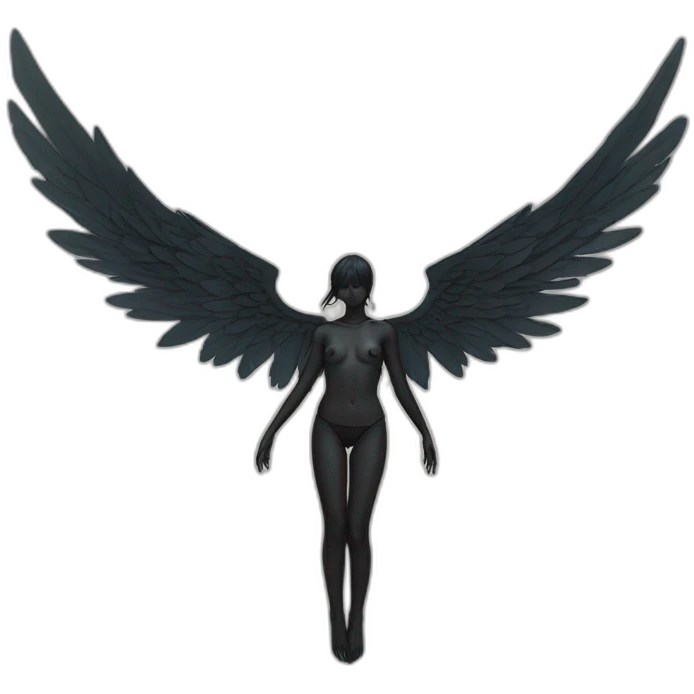 Bare belly, Wings, Choker, Colorless garden, Bathed in shadows, FOV 90 degrees, short lighting, L USM, Cold Colors, gilded technique, taiji, extremely hyper aesthetic, absurdres emoji