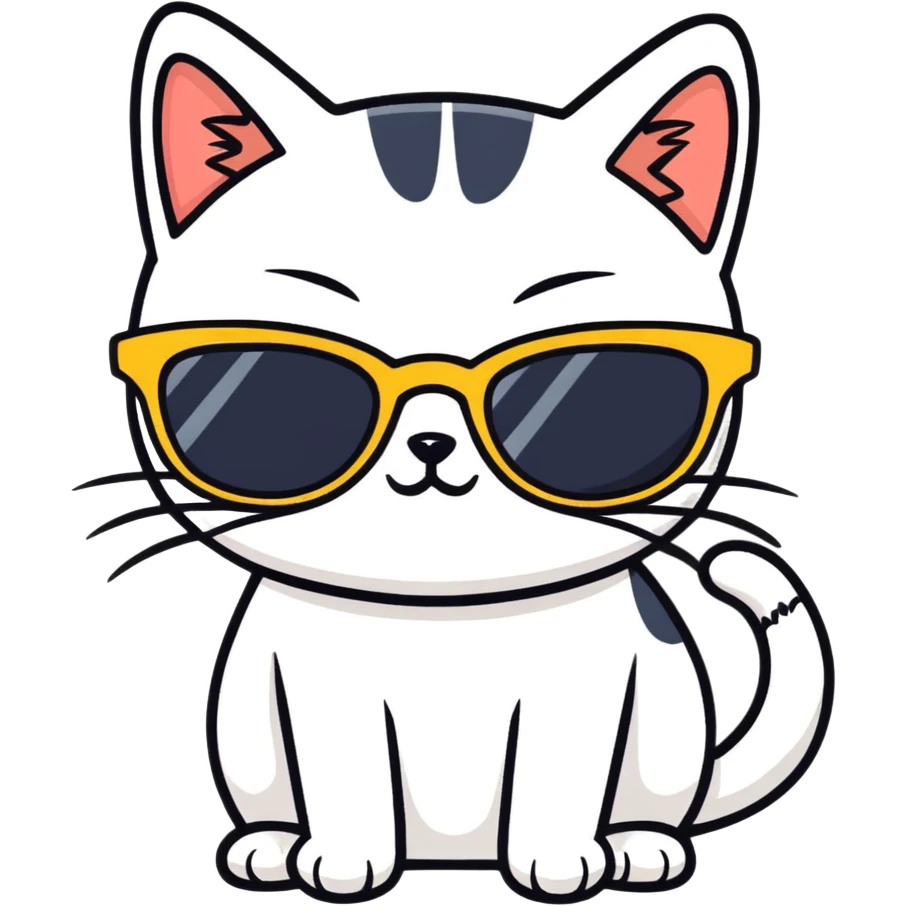 Cat with sunglasses emoji