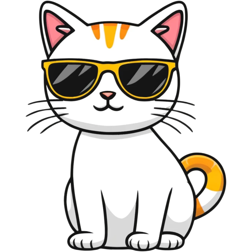 Cat with sunglasses emoji