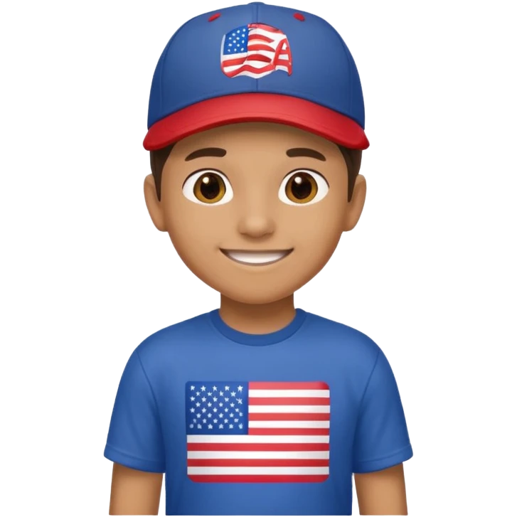 boy tour guide in USA,  emoji