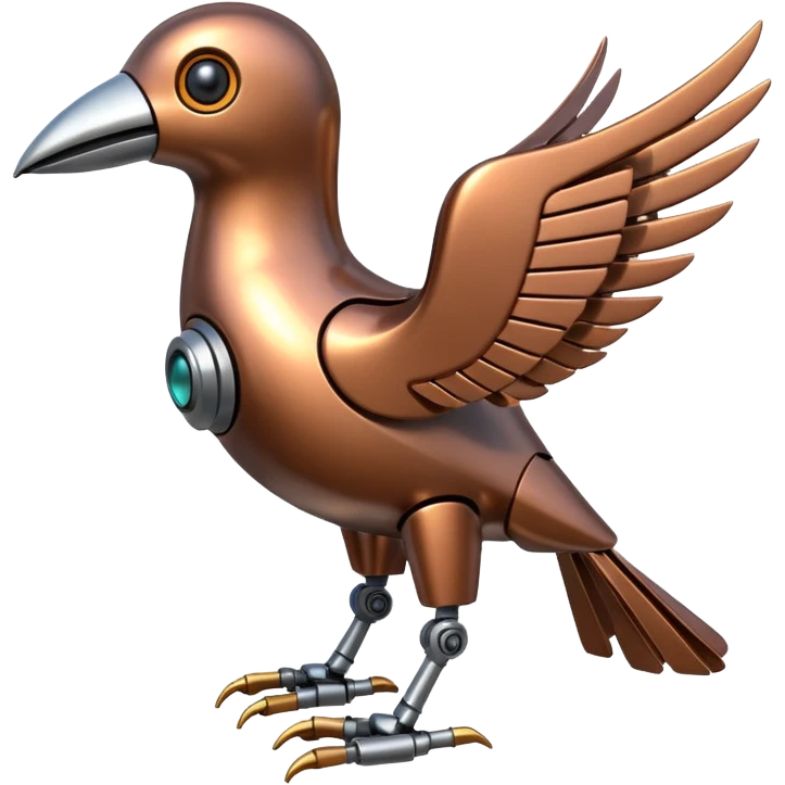 bronse robotic bird emoji