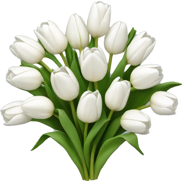 white tulip bouquet  emoji