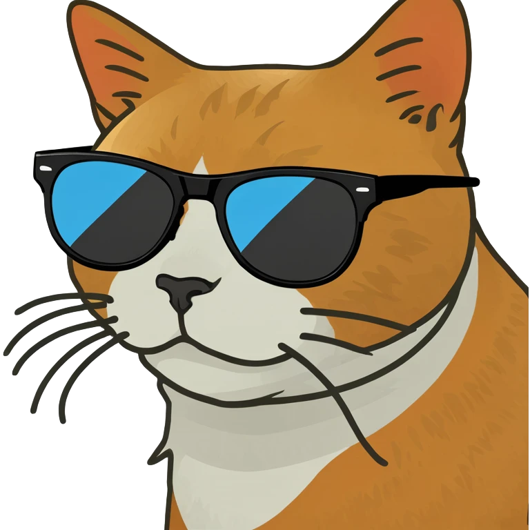 Cat with sunglasses emoji