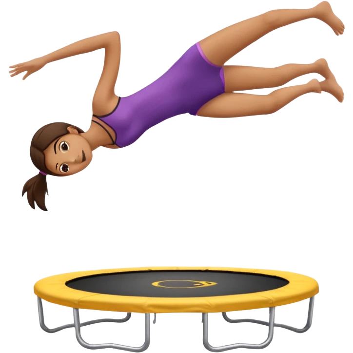 trampoline back flip girl emoji
