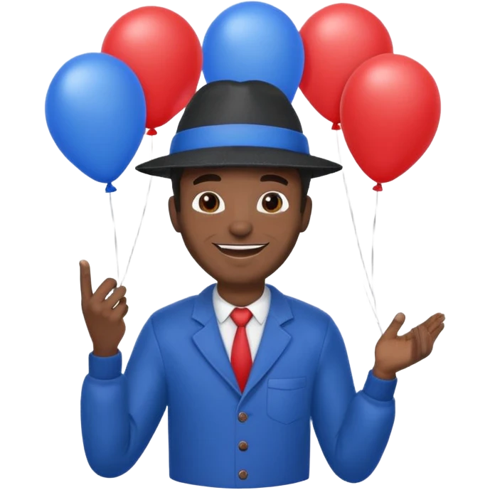 Street Balloon Seller black man  emoji