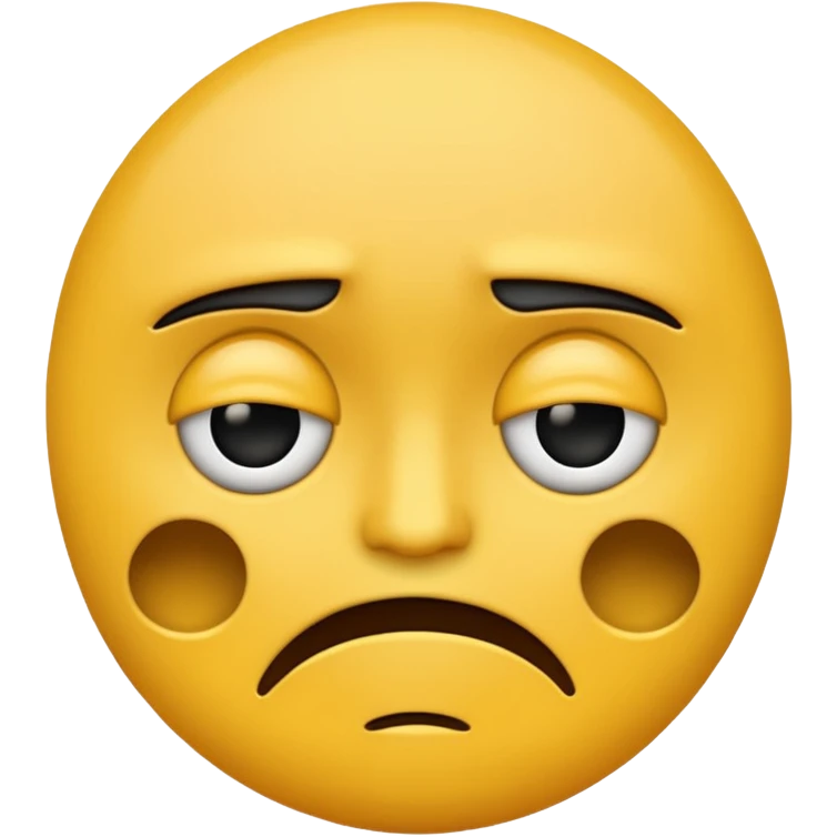 Darkened yellow emoji-face of despair emoji