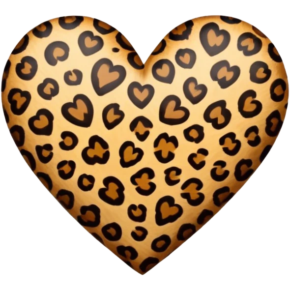 leapord print heart  emoji