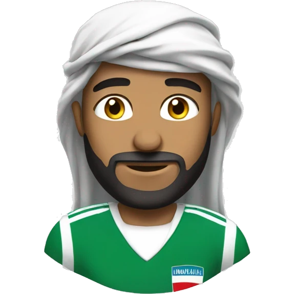 Un arabe qui joue a football emoji