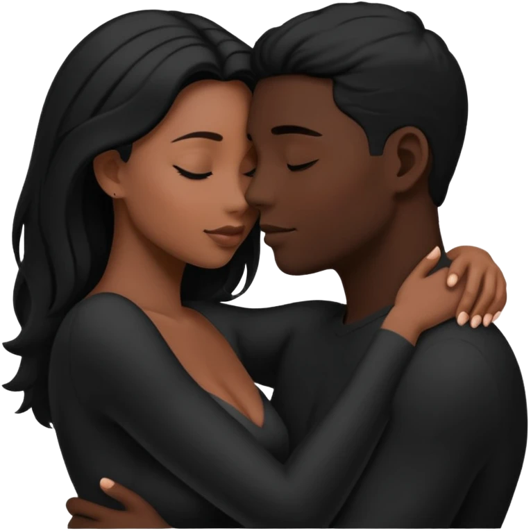discreet representation of sex with silhouettes of an embracing couple emoji