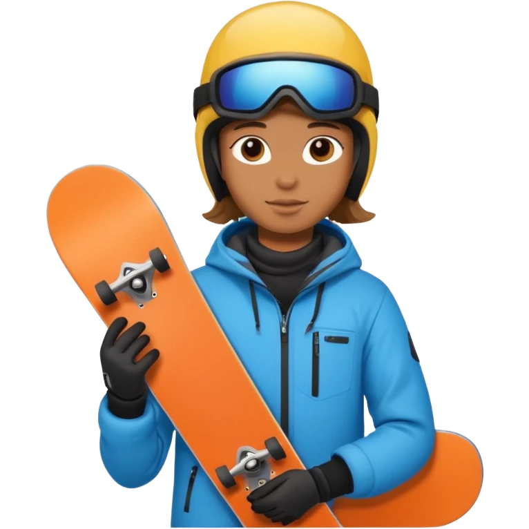 Snowboarder hold emoji
