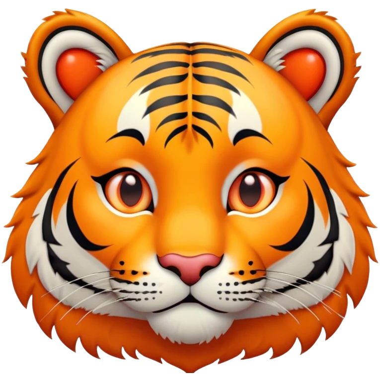A tiger with hearts and little tear emoji