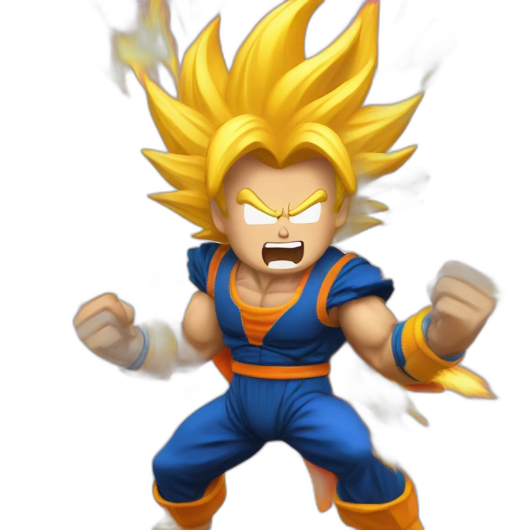 Donald Trump going super Saiyan 3 emoji