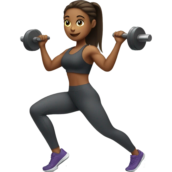 Girl working out emoji