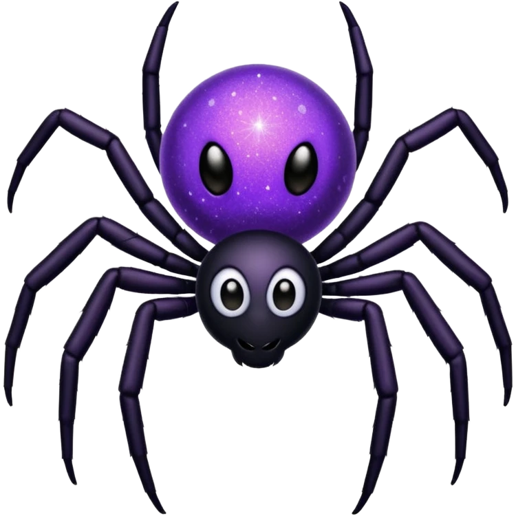 glitter purple and spider emoji