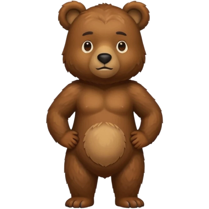 realistic bear emoji