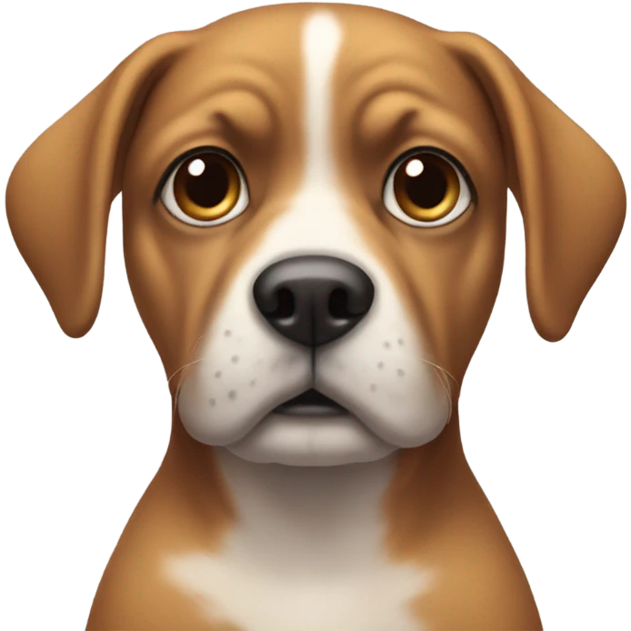 Uncomfortable dog  emoji