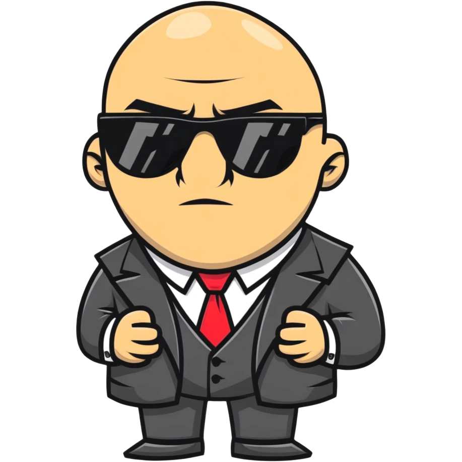 intimidating mafia boss with sunglasses and rings emoji