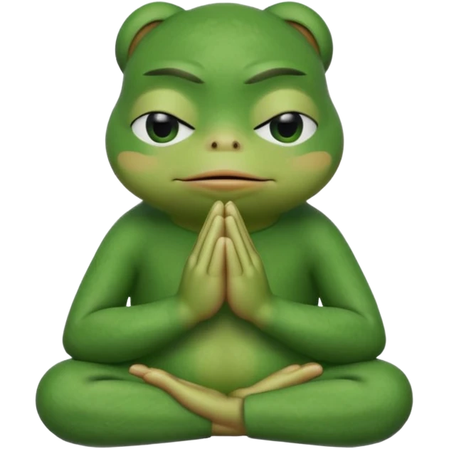 Pepe the frog praying emoji