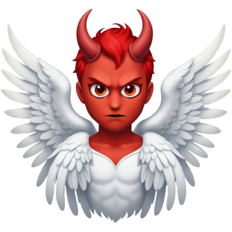 Biblically accurate Angel seraphim make a devil remove wings emoji