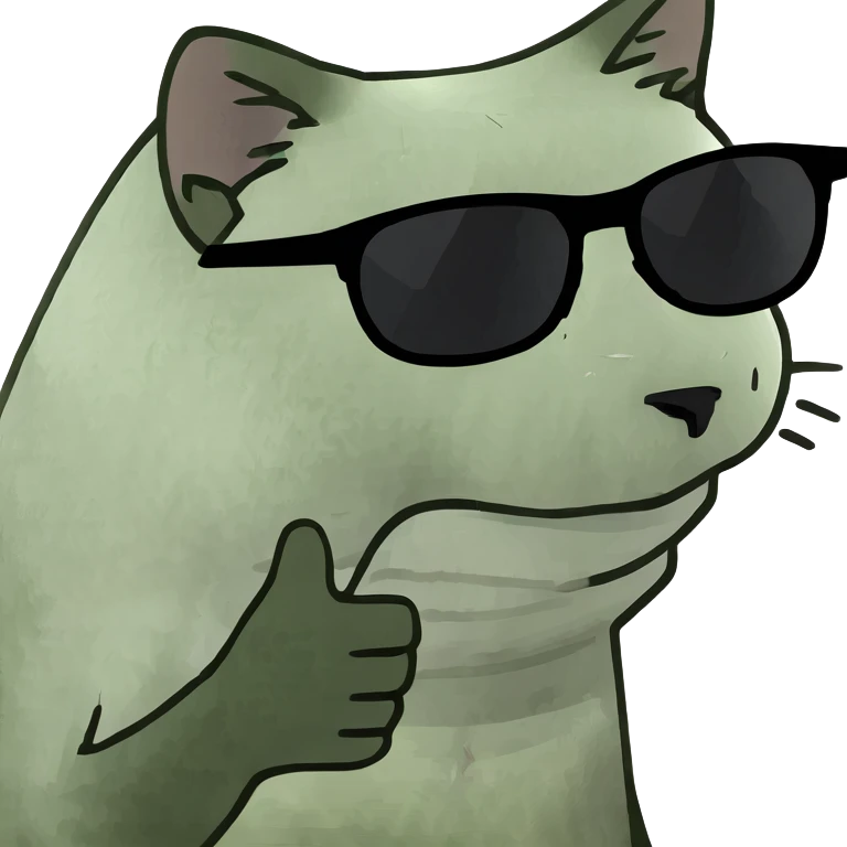 Cat with sunglasses emoji