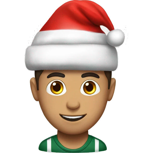 cristiano ronaldo with santa hat emoji