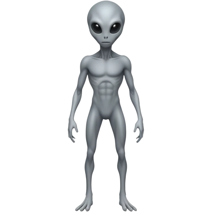 fullbody gray alien emoji