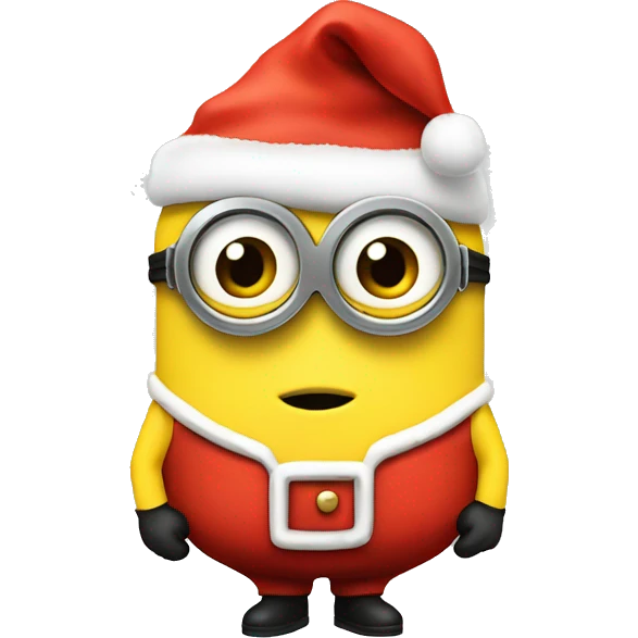 yellow minion with santa hat emoji