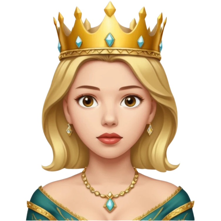 Scarlett Johansson, wearing crown  emoji