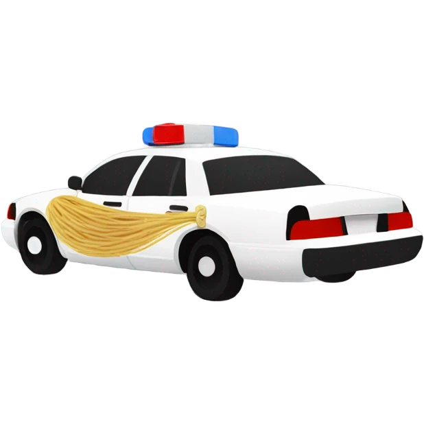 Spaghetti on a cop car emoji