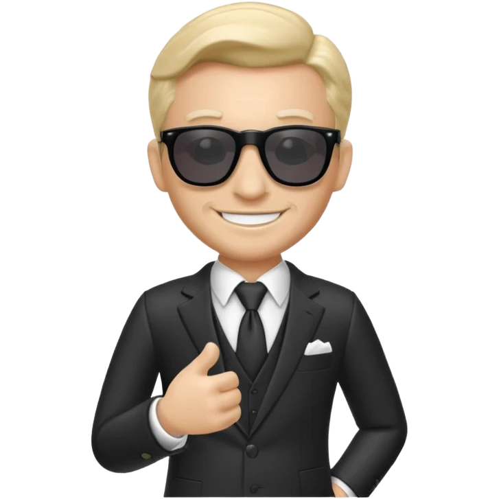 monopoly figurine man with sunglasses emoji