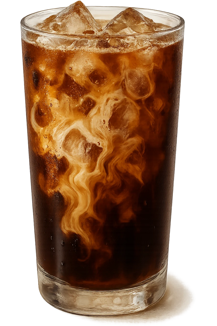 aesthetic glass of iced coffee emoji