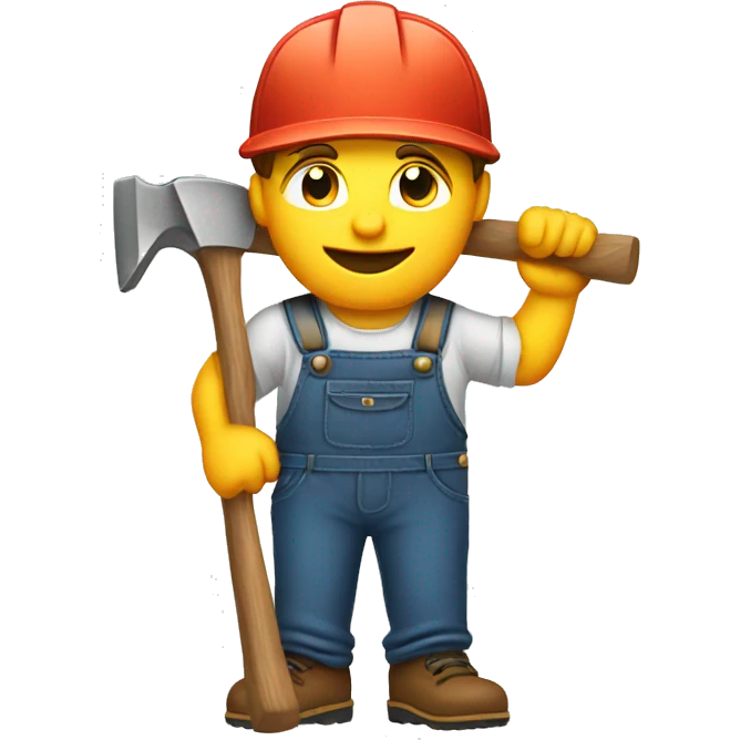 Carpenter with hammer emoji