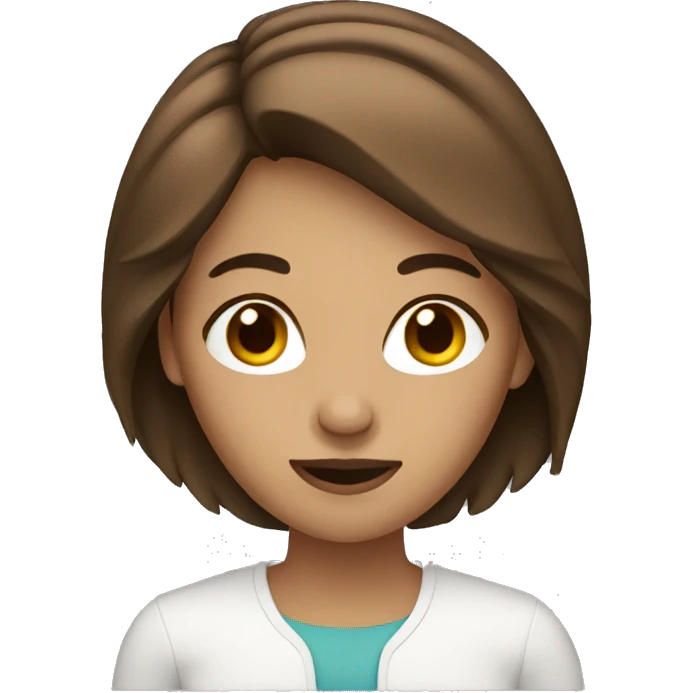 Brown hair woman emoji