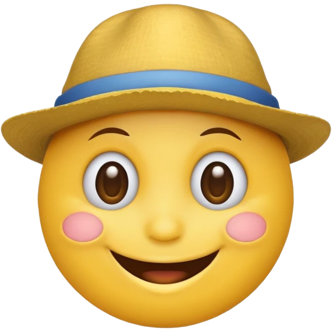 Şapkalı gülenyüz emoji
