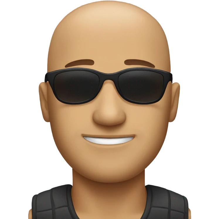 bald man with sunglasses emoji