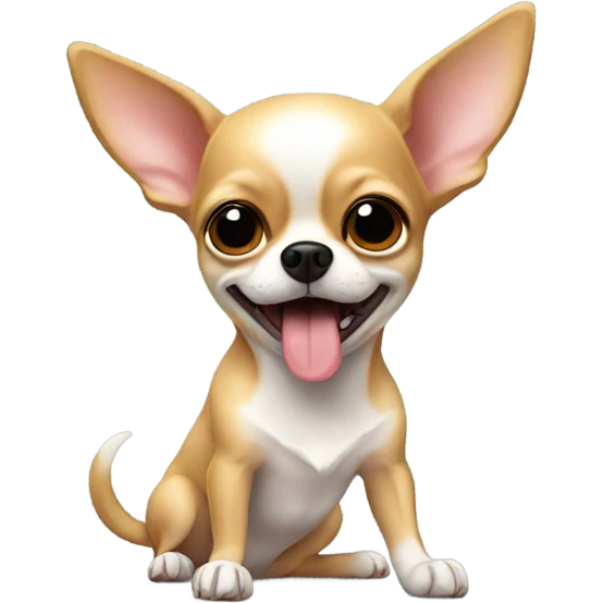 Chihuahua licking paws emoji
