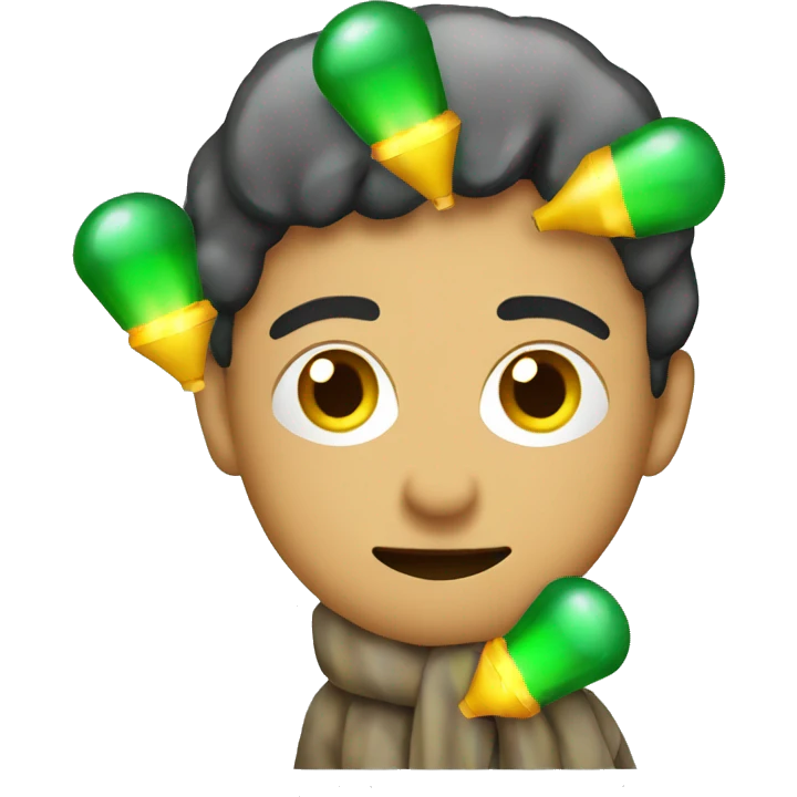 person wrapped christmas lights emoji