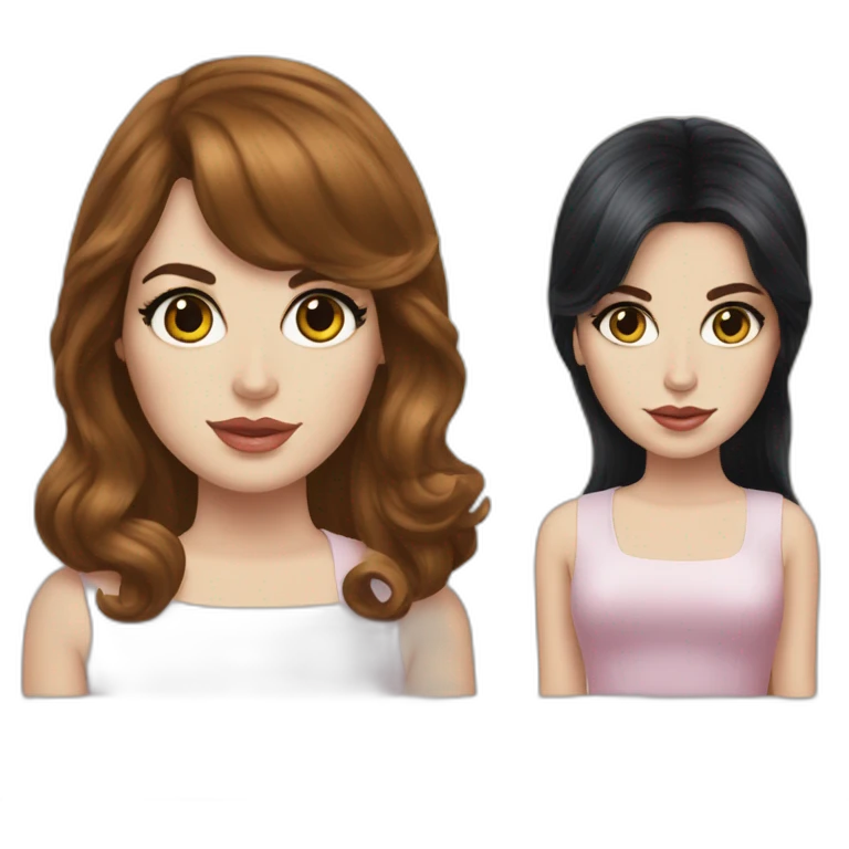 Lana del rey with a girl with bangs emoji