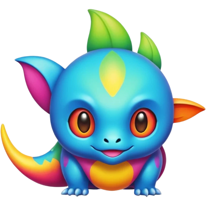 Colorful painted Fakémon-creature emoji