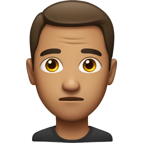 Serious face emoji