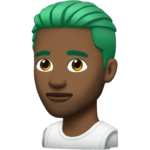 Frank ocean with green hair emoji