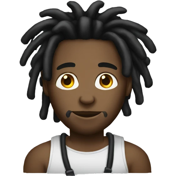 Black guy with dreads y2k emoji
