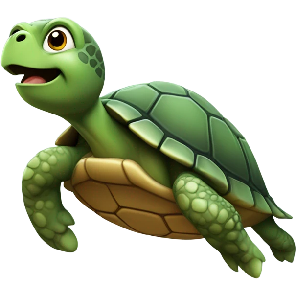 Turtle skipping emoji