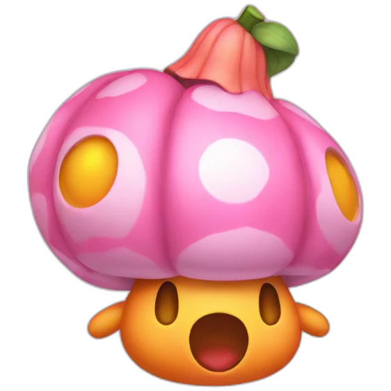 toadette with dress pumpkin emoji