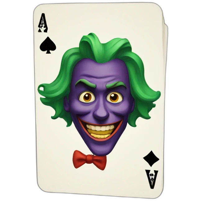 Black joker card emoji