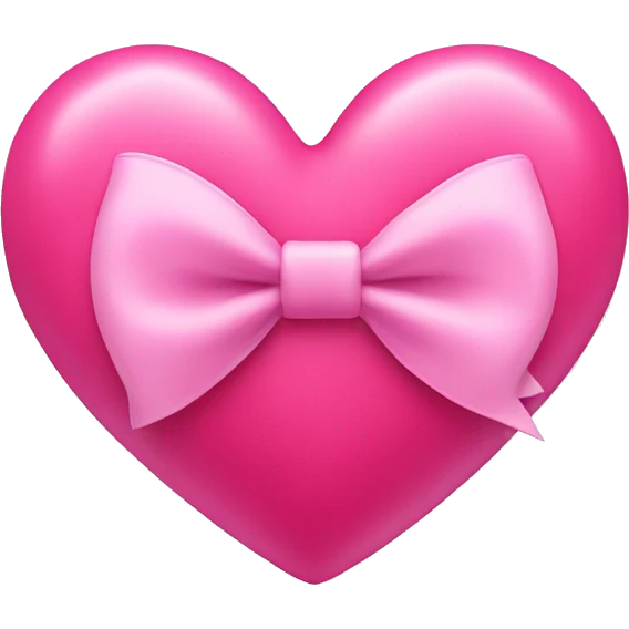 Pink heart with bow emoji