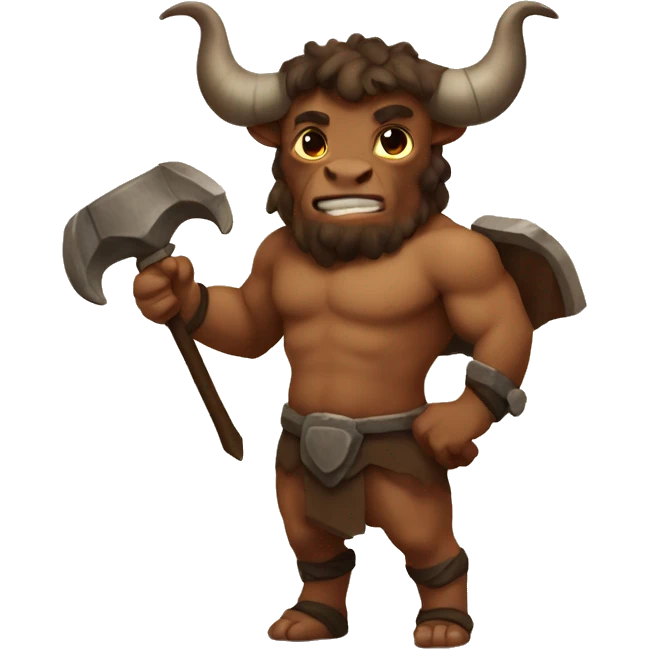 a cute Minotaur emoji