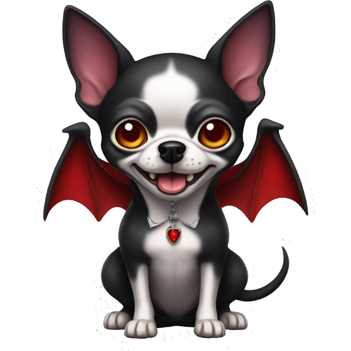 full body chihuahua dressed as vampire  emoji